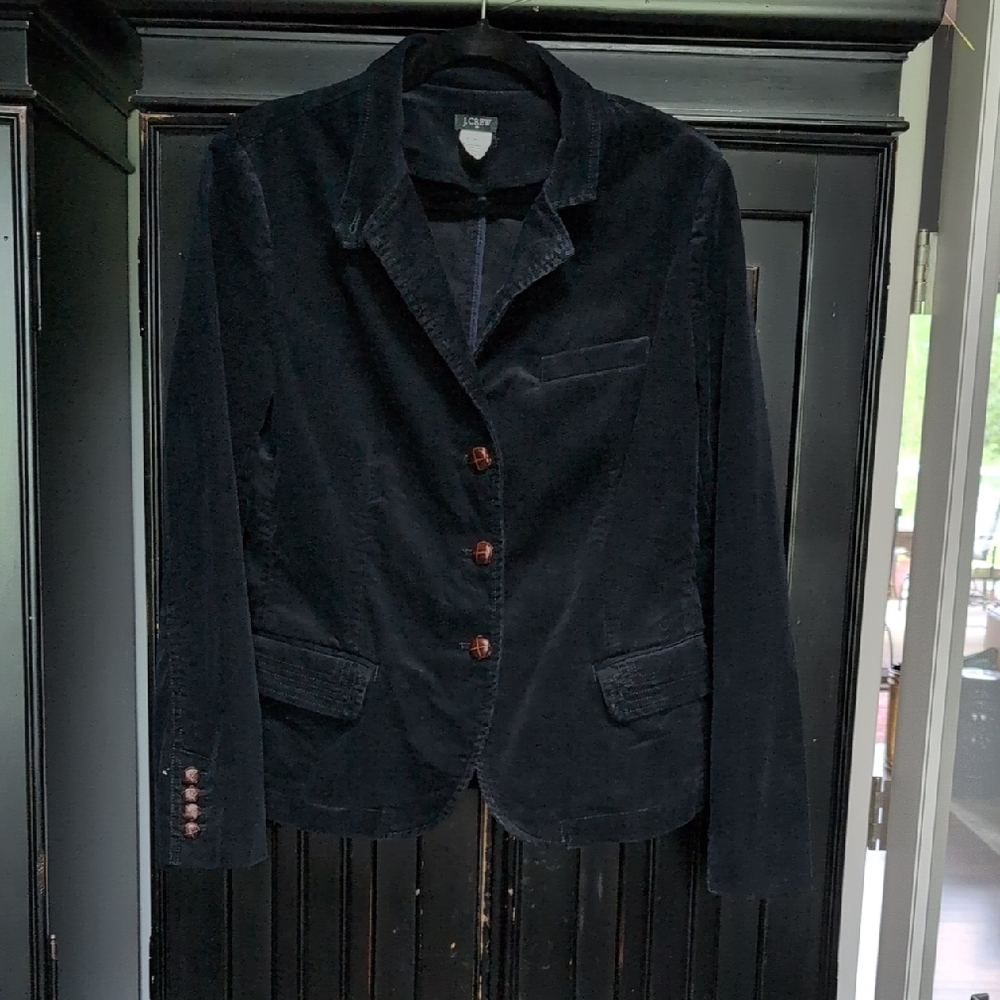 J Crew Navy Courduroy Blazer M